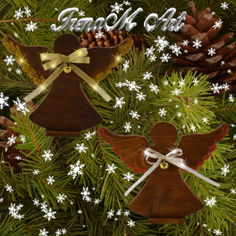 Ръчно изработени изделия от дърво Коледа и Нова година  Ръчно изработени изделия от дърво Сувенир  Ангел в цвят орех